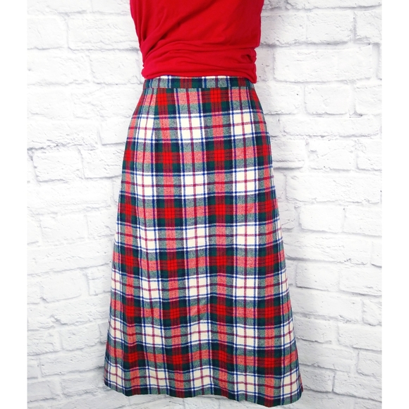 Pendleton Dresses & Skirts - Vintage 70's Pendleton Wool Tartan Plaid Skirt